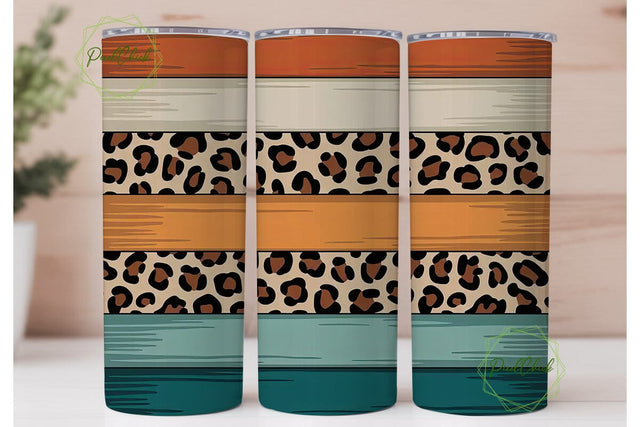Western Leopard Serape 20oz Tumbler Wrap Sublimation PixelChick 