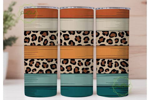 Western Leopard Serape 20oz Tumbler Wrap Sublimation PixelChick 
