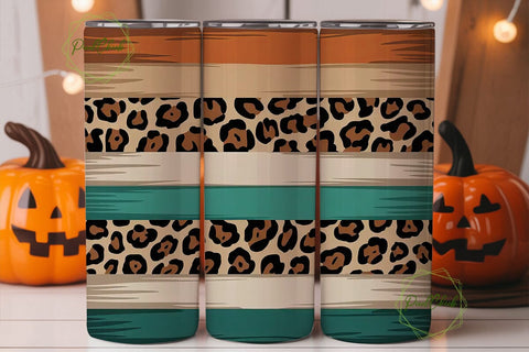 Western Leopard Serape 20oz Tumbler Wrap Sublimation PixelChick 