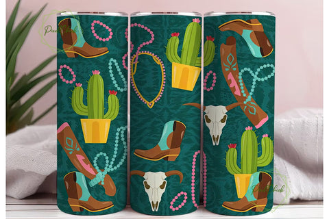 Western Leopard Tumbler Wrap Sublimation PixelChick 