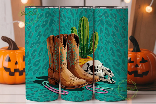 Western Leopard Tumbler Wrap Sublimation PixelChick 