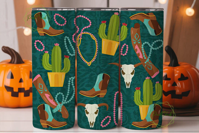 Western Leopard Tumbler Wrap Sublimation PixelChick 