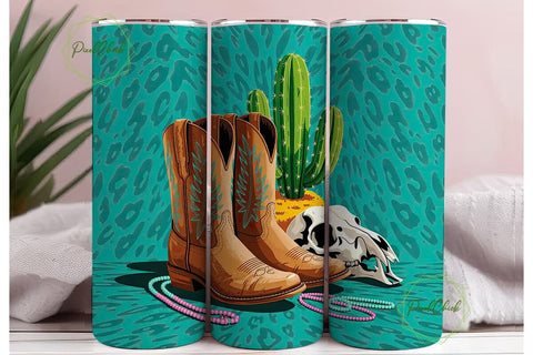 Western Leopard Tumbler Wrap Sublimation PixelChick 