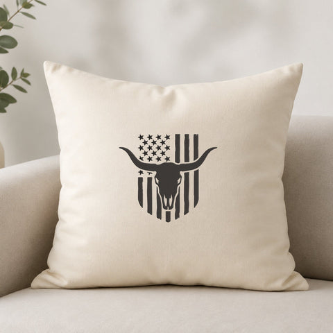 Western Longhorn Skull American Flag Embroidery Design – Patriotic Texas Bull Skull Machine Embroidery File, Cowboy Western USA Design Embroidery/Applique DESIGNS PatternFeed8 