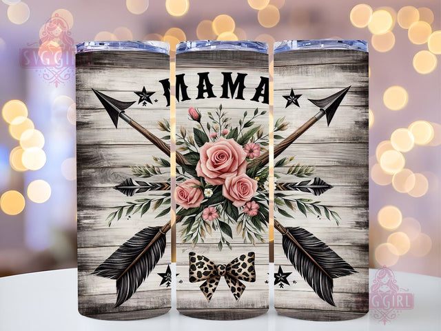 Western Mama 20oz Tumbler Wrap Sublimation Design, Straight Tapered Tumbler Wrap, Mother's Day Tumbler Png, Instant Digital Download Sublimation SvggirlplusArt 