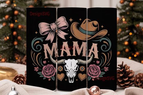 Western Mama 20oz Tumbler Wrap Sublimation DesignSVG 