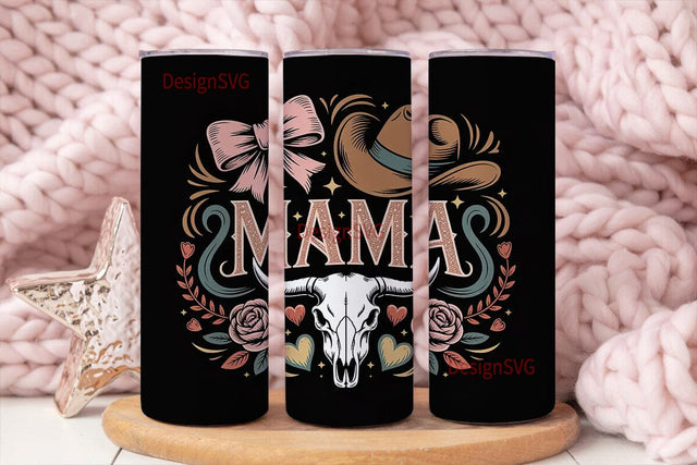 Western Mama 20oz Tumbler Wrap Sublimation DesignSVG 