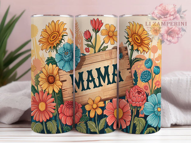 Western Mama Sunflower Tumbler, Sunflower Tumbler, Trendy Mama Tumbler, 20oz Tumbler Wrap, Boho Mama Tumbler, Country Mama Tumbler, Rustic Sunflower Tumbler Sublimation Li Zamperini 