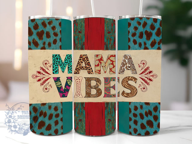 Western Mama Vibes 20oz Skinny Tumbler, Mothers Day Tumbler Png, Straight & Tapered Tumbler Wrap, Instant Digital Download Sublimation ToriDesigns 