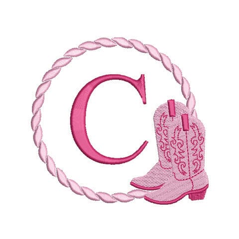 Western Monogram Frame Embroidery Design Embroidery/Applique DESIGNS Creatively Embroidery 