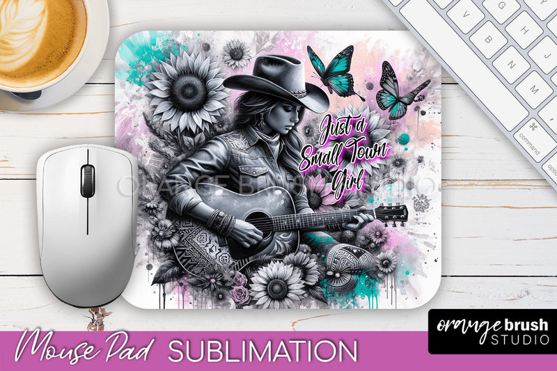 Western Mouse Pad PNG - Cowgirl Sublimation Mousepad Sublimation OrangeBrushStudio 