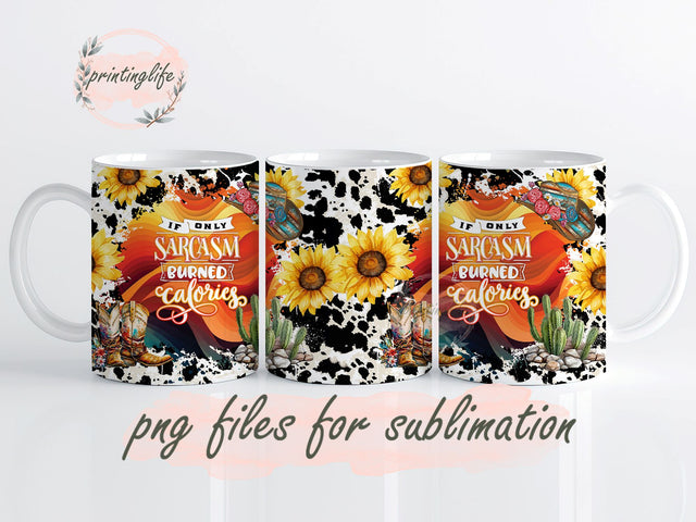 Western Mug Wrap Design, Instant Digital Design Download Mug Wrap Design, Mug Design PNG Sublimation PrintingLife 