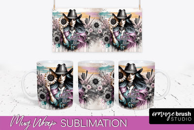 Western Mug Wrap - Inspirational Mug Sublimation Sublimation OrangeBrushStudio 