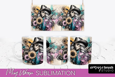 Western Mug Wrap - Inspirational Mug Sublimation Sublimation OrangeBrushStudio 
