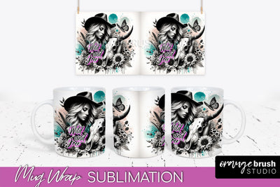 Western Mug Wrap - Inspirational Mug Sublimation Sublimation OrangeBrushStudio 