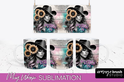 Western Mug Wrap - Inspirational Mug Sublimation Sublimation OrangeBrushStudio 
