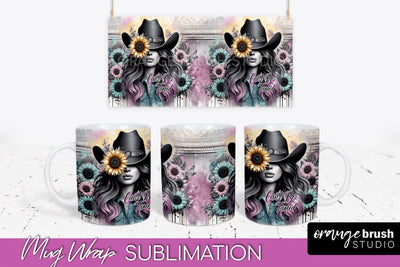 Western Mug Wrap - Inspirational Mug Sublimation Sublimation OrangeBrushStudio 
