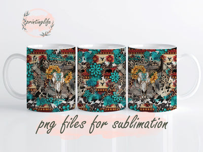 Western Mug Wrap Png, Western Design Wrap, Western Sublimation Digital Download Sublimation PrintingLife 