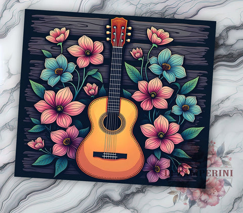 Western Music Lyrics 20 oz Skinny Tumbler Sublimation Design, Straight & Tapered Tumbler Png, Country Guitar Tumbler Png, Digital Download PNG Sublimation Li Zamperini 