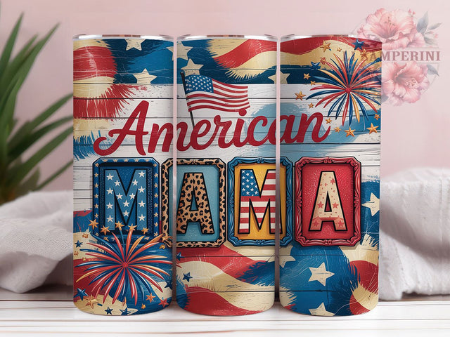 Western Patriotic Mama 20oz Tumbler, Western Mama Tumbler, Patriotic Tumbler Wrap, 20oz Skinny Tumbler, Rustic Mama Tumbler, Western Tumbler Design, USA Tumbler Wrap Sublimation Li Zamperini 