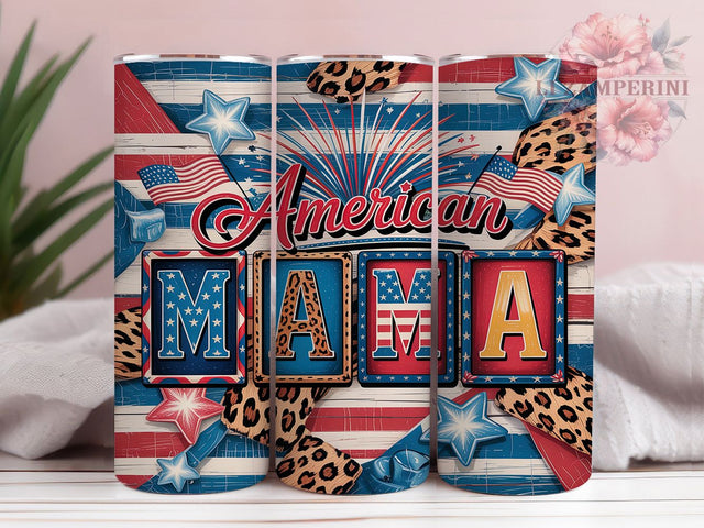 Western Patriotic Mama 20oz Tumbler, Western Mama Tumbler, Patriotic Tumbler Wrap, 20oz Skinny Tumbler, Rustic Mama Tumbler, Western Tumbler Design, USA Tumbler Wrap Sublimation Li Zamperini 