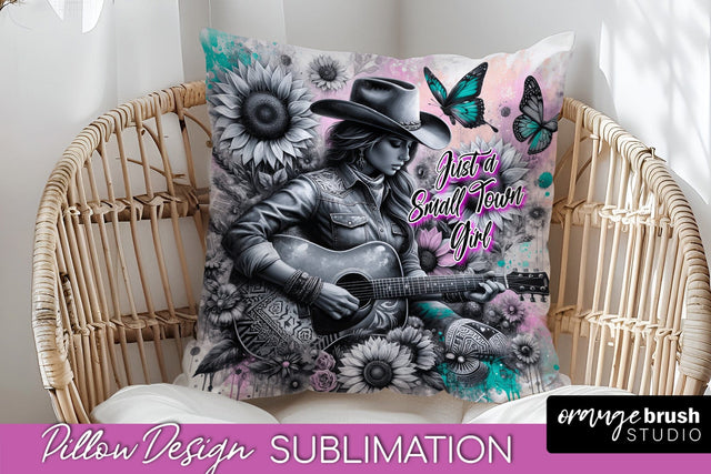 Western Pillow Cover - Cowgirl Pillow Case Sublimation Sublimation OrangeBrushStudio 