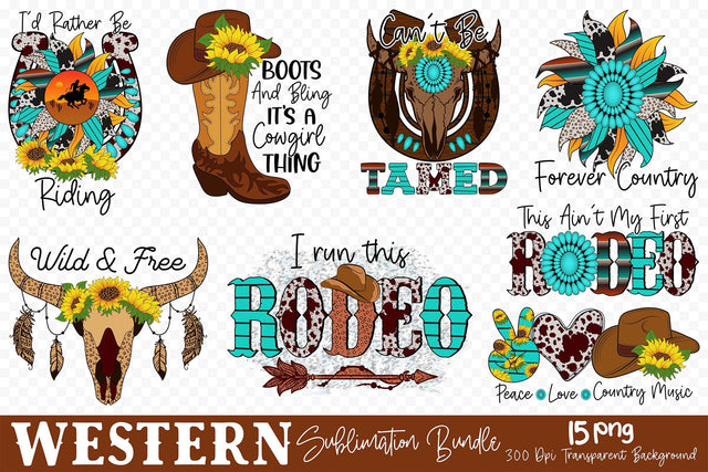Western PNG Sublimation Bundle Sublimation CraftLabSVG 