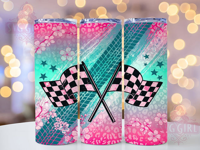 Western Racing Flag Tumbler, Western Racing PNG, 20oz Sublimation Wrap, Cowboy Racing Cup, Racing Checkered Flag, Country Race Design, Rodeo Race Tumbler Sublimation SvggirlplusArt 