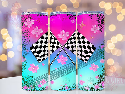 Western Racing Flag Tumbler, Western Racing PNG, 20oz Sublimation Wrap, Cowboy Racing Cup, Racing Checkered Flag, Country Race Design, Rodeo Race Tumbler Sublimation SvggirlplusArt 