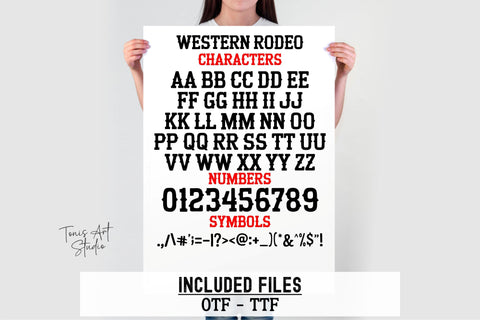 Western Rodeo Font, Cowboy Typeface, Rustic Wild West Letter Font TonisArtStudio 