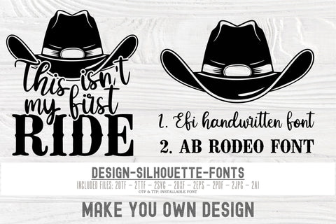 Western Rodeo SVG | Cowboy Hat SVG | This isn't my first ride | Custom Country Girl Svg | Cut file for cricut and silhouette SVG TonisArtStudio 