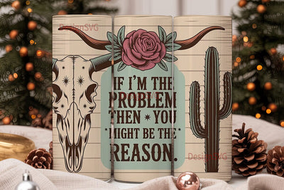 Western Rustic Tumbler Wrap Sublimation DesignSVG 