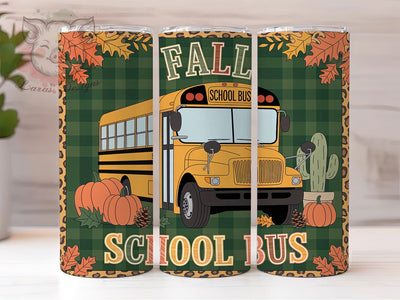 Western School Bus Fall Tumbler, Western Fall Wrap, 20oz Bus Sublimation, Autumn School Cup, Fall Teacher Tumbler, Rustic Bus Wrap, Back To School Fall Sublimation Lara' s Designs 