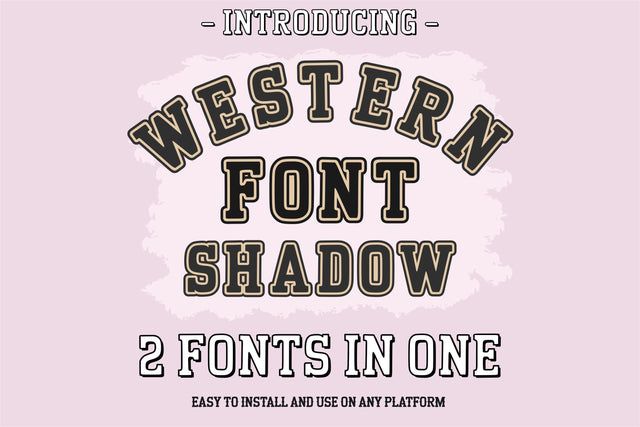 Western Shadow Font | Rodeo Cowboy Font | Rustic Western Font TonisArtStudio 