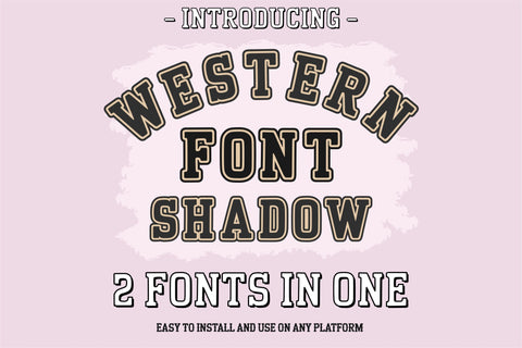 Western Shadow Font | Rodeo Cowboy Font | Rustic Western Font TonisArtStudio 