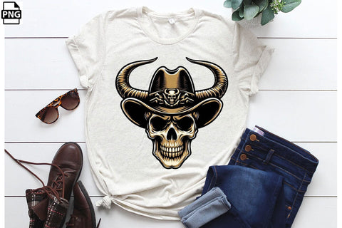 Western Skull PNG Clipart Bundle Printable File Sublimation Creativedesigntee 