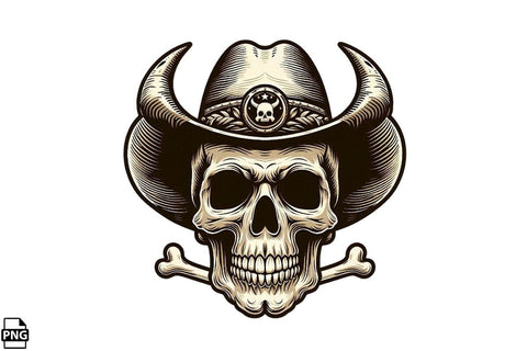 Western Skull PNG Clipart Bundle Printable File Sublimation Creativedesigntee 