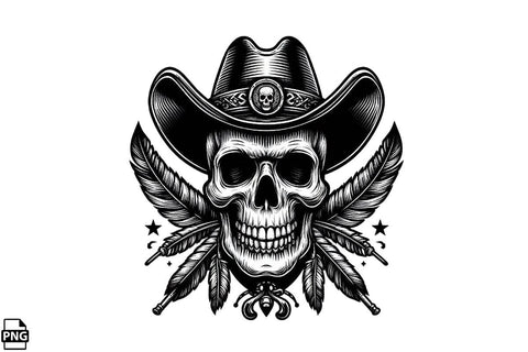 Western Skull PNG Clipart Bundle Printable File Sublimation Creativedesigntee 