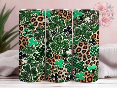 Western St. Patrick's 20oz Tumbler Wrap, Sublimation Design, Irish Tumbler, Lucky Charm, Green Drinkware Sublimation Li Zamperini 
