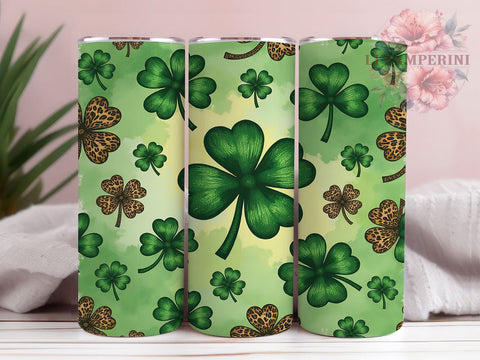 Western St. Patrick's 20oz Tumbler Wrap, Sublimation Design, Irish Tumbler, Lucky Charm, Green Drinkware Sublimation Li Zamperini 