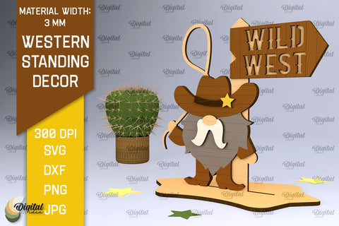 Western Standing Decor Laser Cut Bundle. Cowboy Western SVG SVG Evgenyia Guschina 