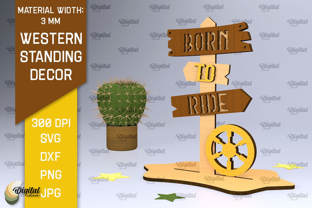 Western Standing Decor Laser Cut. Cowboy Western SVG SVG Evgenyia Guschina 