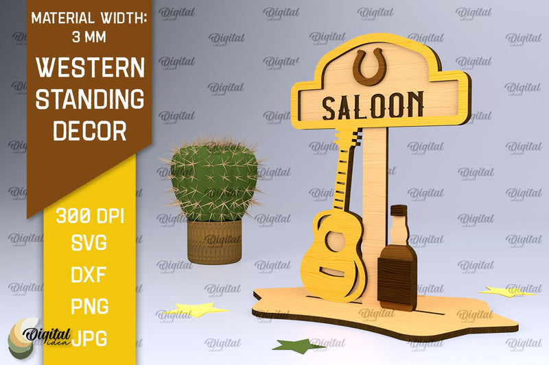 Western Standing Decor Laser Cut. Cowboy Western SVG SVG Evgenyia Guschina 