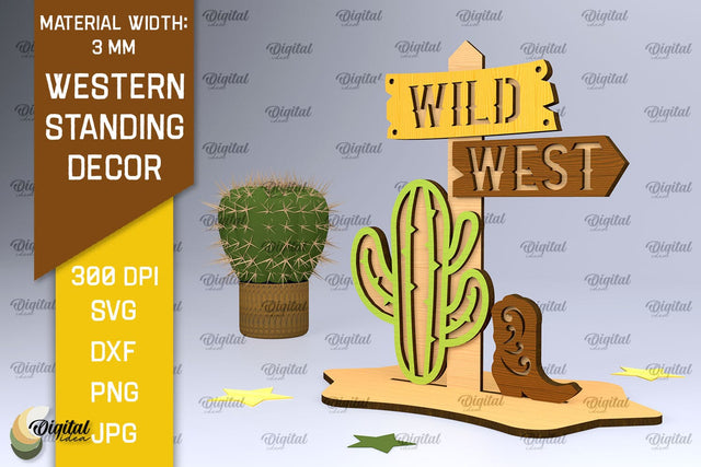 Western Standing Decor Laser Cut. Cowboy Western SVG SVG Evgenyia Guschina 