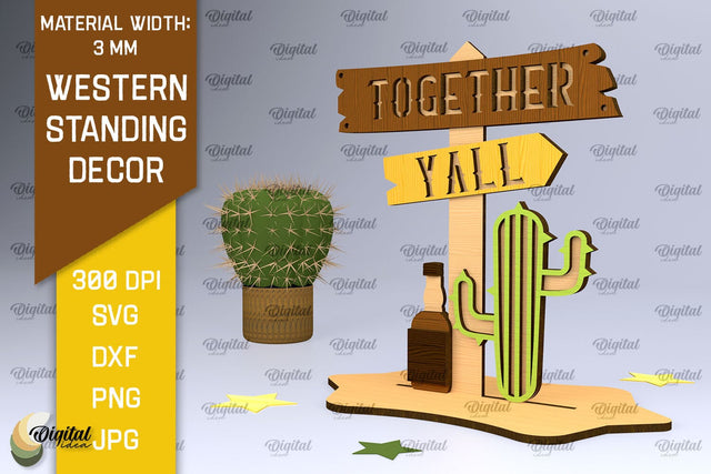 Western Standing Decor Laser Cut. Cowboy Western SVG SVG Evgenyia Guschina 