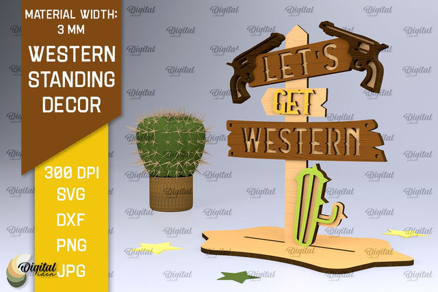 Western Standing Decor Laser Cut. Cowboy Western SVG SVG Evgenyia Guschina 