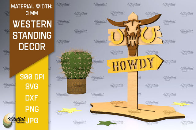 Western Standing Decor Laser Cut. Cowboy Western SVG SVG Evgenyia Guschina 