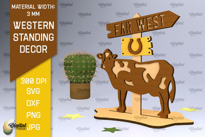 Western Standing Decor Laser Cut. Cowboy Western SVG SVG Evgenyia Guschina 