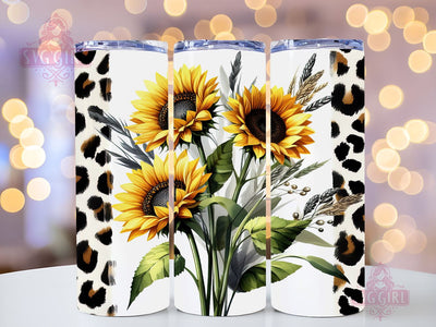 Western Sunflower 20oz Tumbler Wrap Sublimation Design, Straight Tapered Tumbler Wrap, Sunflower Tumbler Png, Instant Digital Download Sublimation SvggirlplusArt 