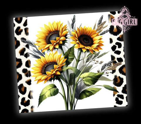 Western Sunflower 20oz Tumbler Wrap Sublimation Design, Straight Tapered Tumbler Wrap, Sunflower Tumbler Png, Instant Digital Download Sublimation SvggirlplusArt 